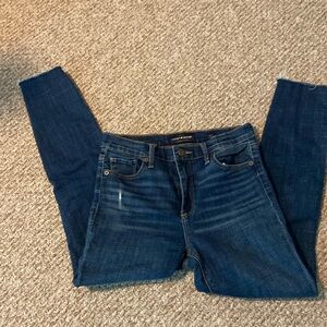 Lucky Brand Bridgette Skinny Jeans. Factory distressed, raw hem. Size 6 …